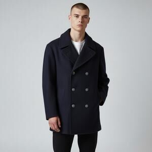 Vintage U.S. Navy Wool Overcoat Men’s 44R Military Peacoat